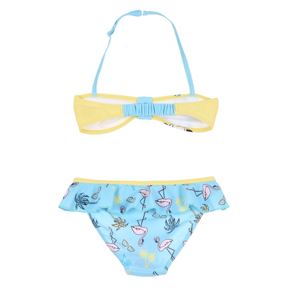 COSTUME DA BAGNO MINNIE DISNEY 2 PEZZI BIKINI MARE TOP E SLIP BAMBINA - EZ18102CELESTE