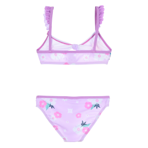 COSTUME DA BAGNO FROZEN DISNEY 2 PEZZI BIKINI MARE TOP E SLIP BAMBINA -EZ18055VIOLA