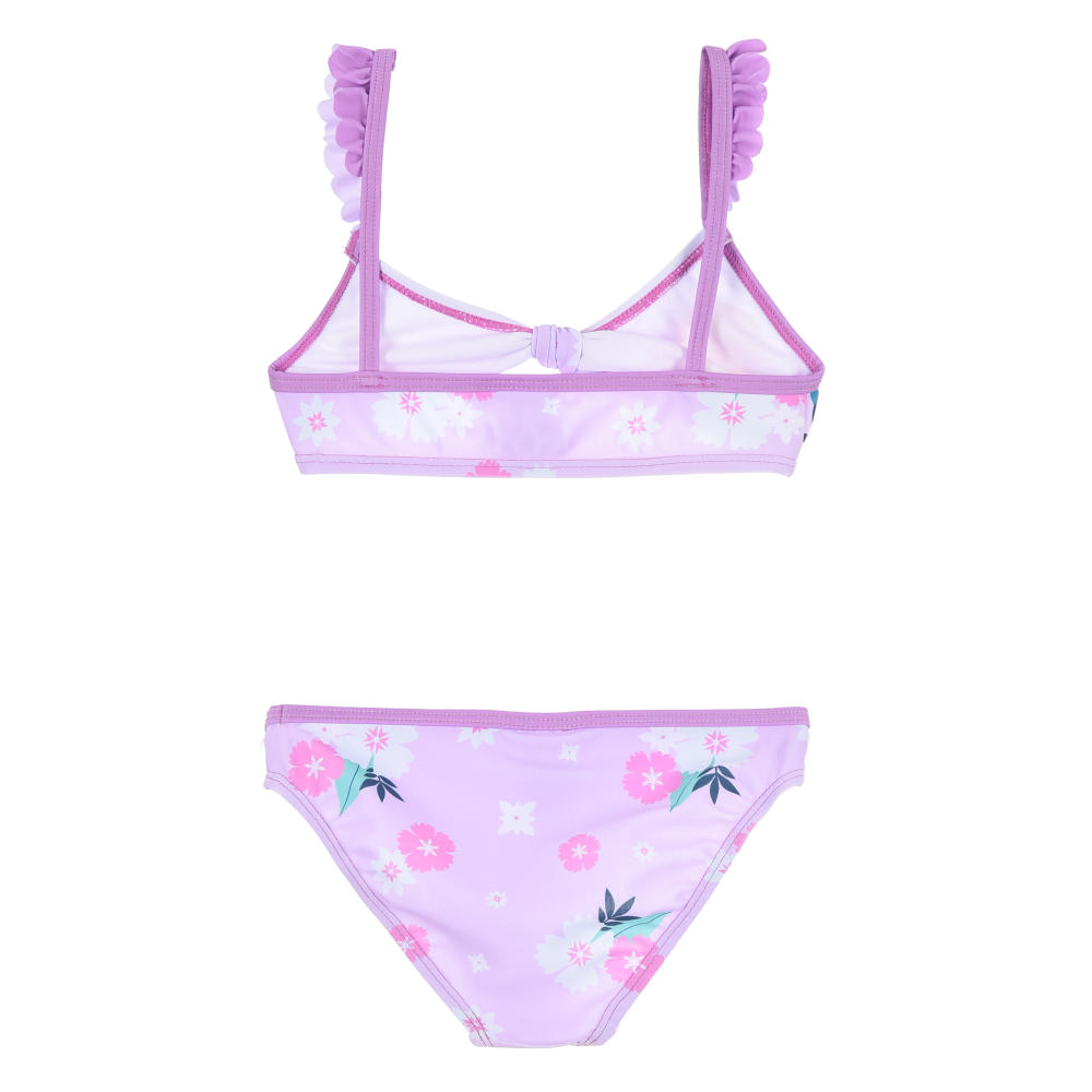 COSTUME DA BAGNO FROZEN DISNEY 2 PEZZI BIKINI MARE TOP E SLIP BAMBINA -EZ18055VIOLA