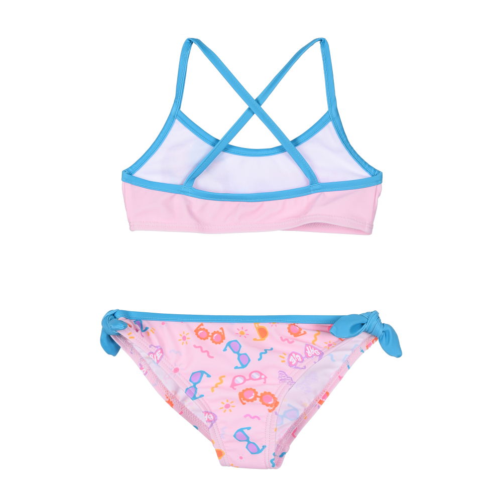 COSTUME DA BAGNO BARBIE MATTEL 2 PEZZI BIKINI MARE TOP E SLIP BAMBINA - EZ18019ROSA
