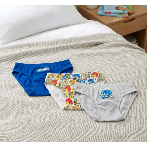 MUTANDINE SET 3 PEZZI SONIC SLIP IN COTONE IN SCATOLA 3/8 ANNI- EZ30032