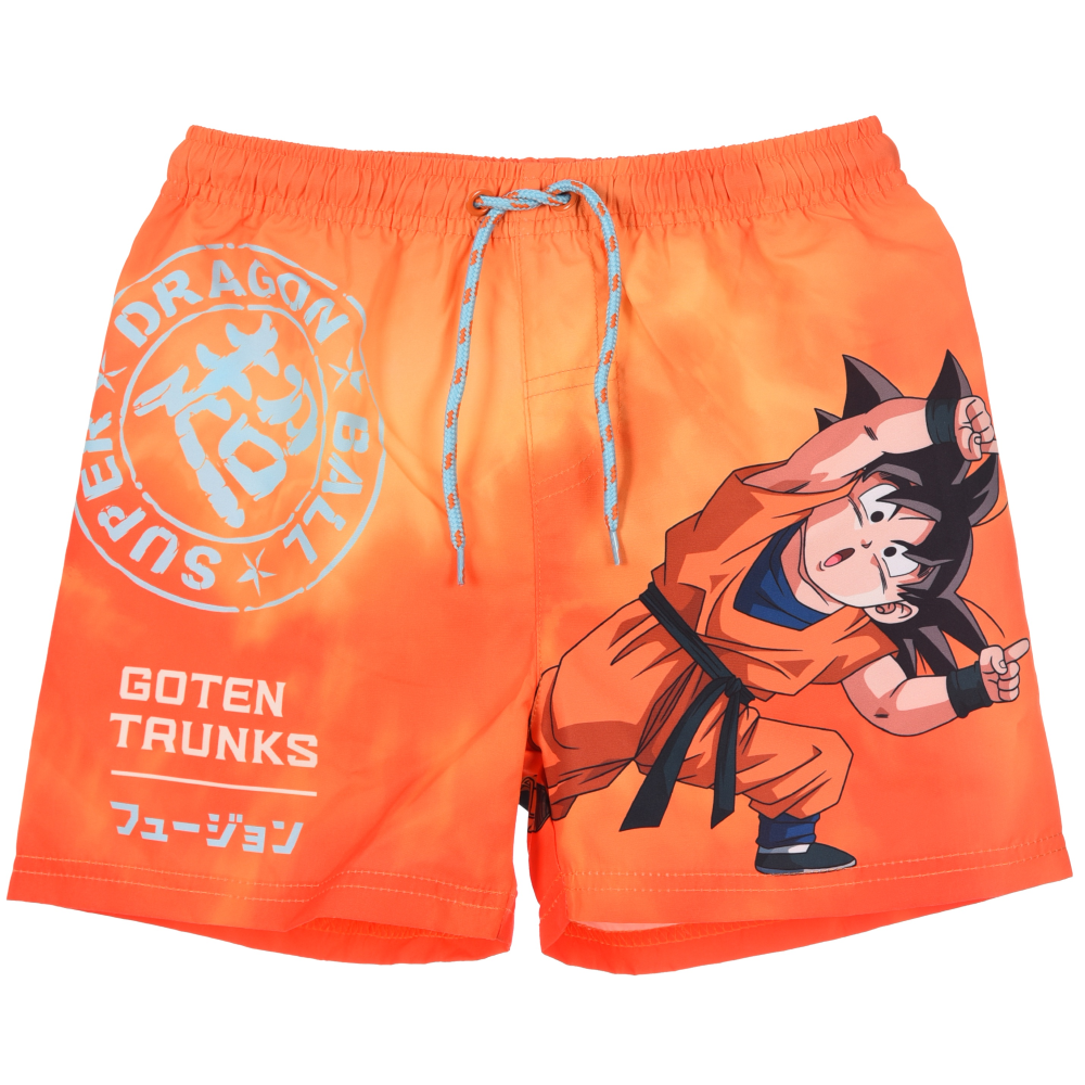 COSTUME DA BAGNO DRAGON BALL SUPER MODELLO PANTALONCINI MARE BERMUDA BAMBINI - EZ18119ARANCIO