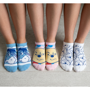 CALZINI WINNIE THE POOH DISNEY IN MISTO COTONE 3 PAIA ASSORTITI ADULTO 36/41 - EZ39002/1