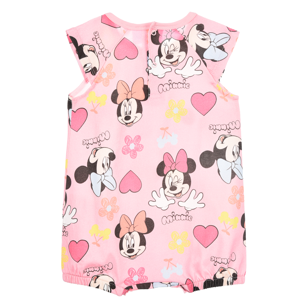 PAGLIACCETTO MINNIE DISNEY BODY SMANICATO 100% COTONE NEONATA - EZ00005ROSA