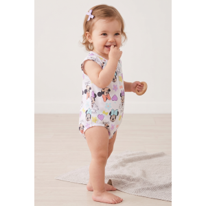 PAGLIACCETTO MINNIE DISNEY BODY SMANICATO 100% COTONE NEONATA - EZ00005BIANCO