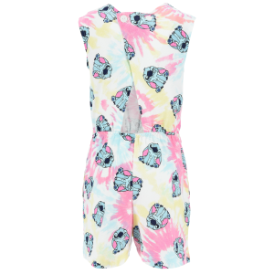 TUTINA CORTA STITCH DISNEY BAMBINA FANTASIA TIE-DYE CON CINTURA IN COTONE - EZ10068