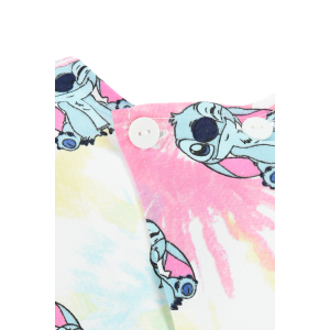TUTINA CORTA STITCH DISNEY BAMBINA FANTASIA TIE-DYE CON CINTURA IN COTONE - EZ10068
