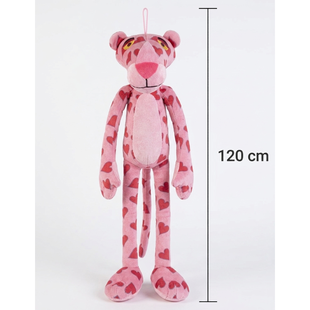 PELUCHE PANTERA ROSA CON CUORI MORBIDO PUPAZZO 120 CM - PTS250729G/120