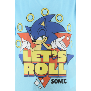 COMPLETO SONIC THE HEDGEHOG 2 PEZZI T-SHIRT E BERMUDA IN COTONE BAMBINO - EZ10226AZZURRO