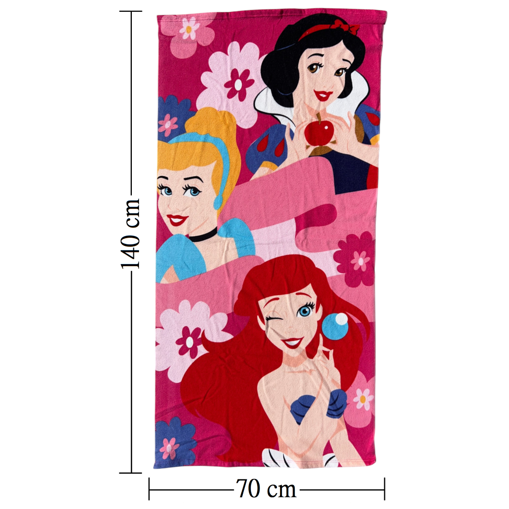 TELO MARE PRINCIPESSE DISNEY ASCIUGAMANO PER BAMBINI IN MICROFIBRA CM 140X70 - PRI2093