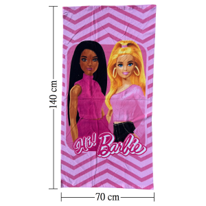 TELO MARE BARBIE MATTEL ASCIUGAMANO PER BAMBINI IN MICROFIBRA CM 140X70 - BAR2087