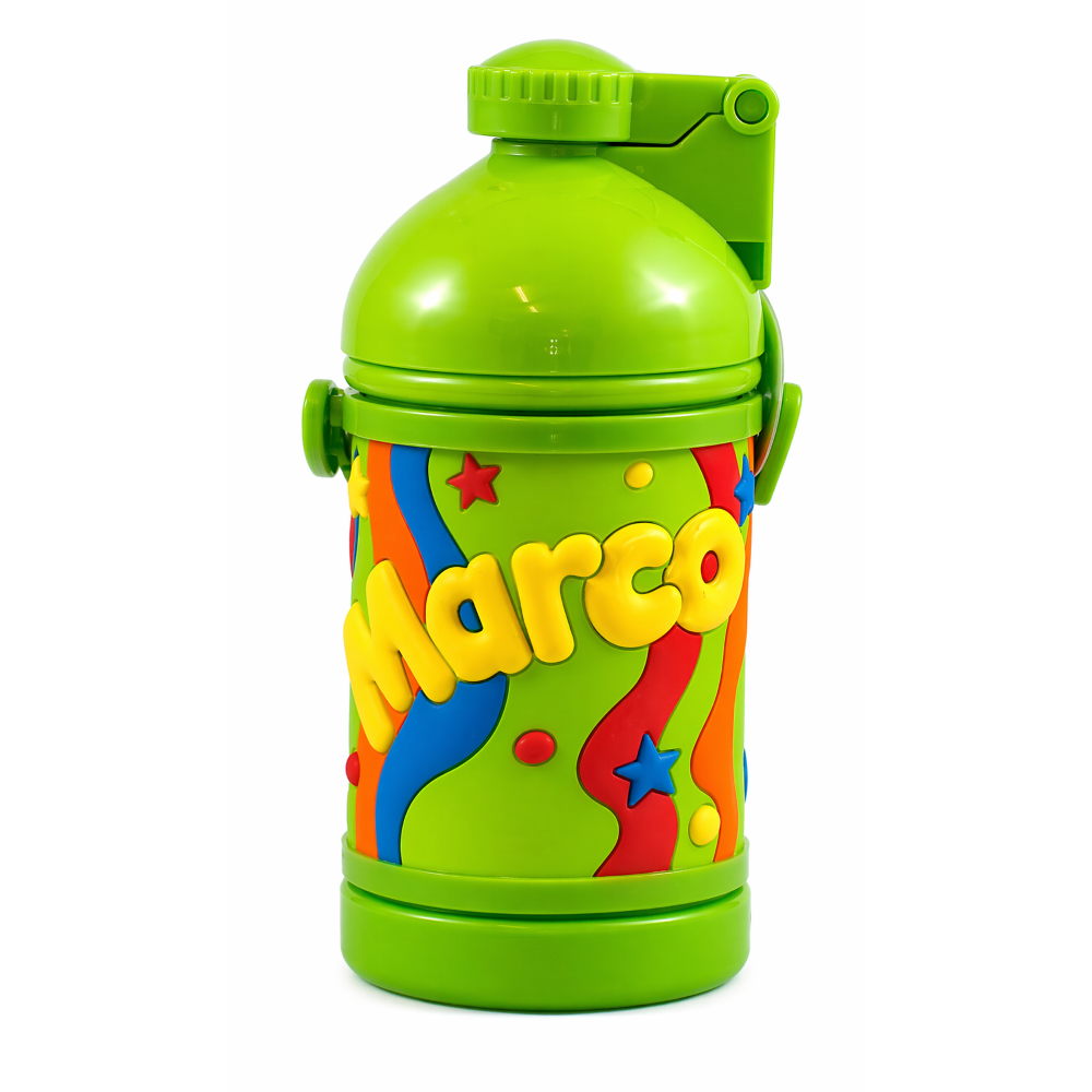Borraccia sport in plastica con nome H 16 cm 380 ml Marco