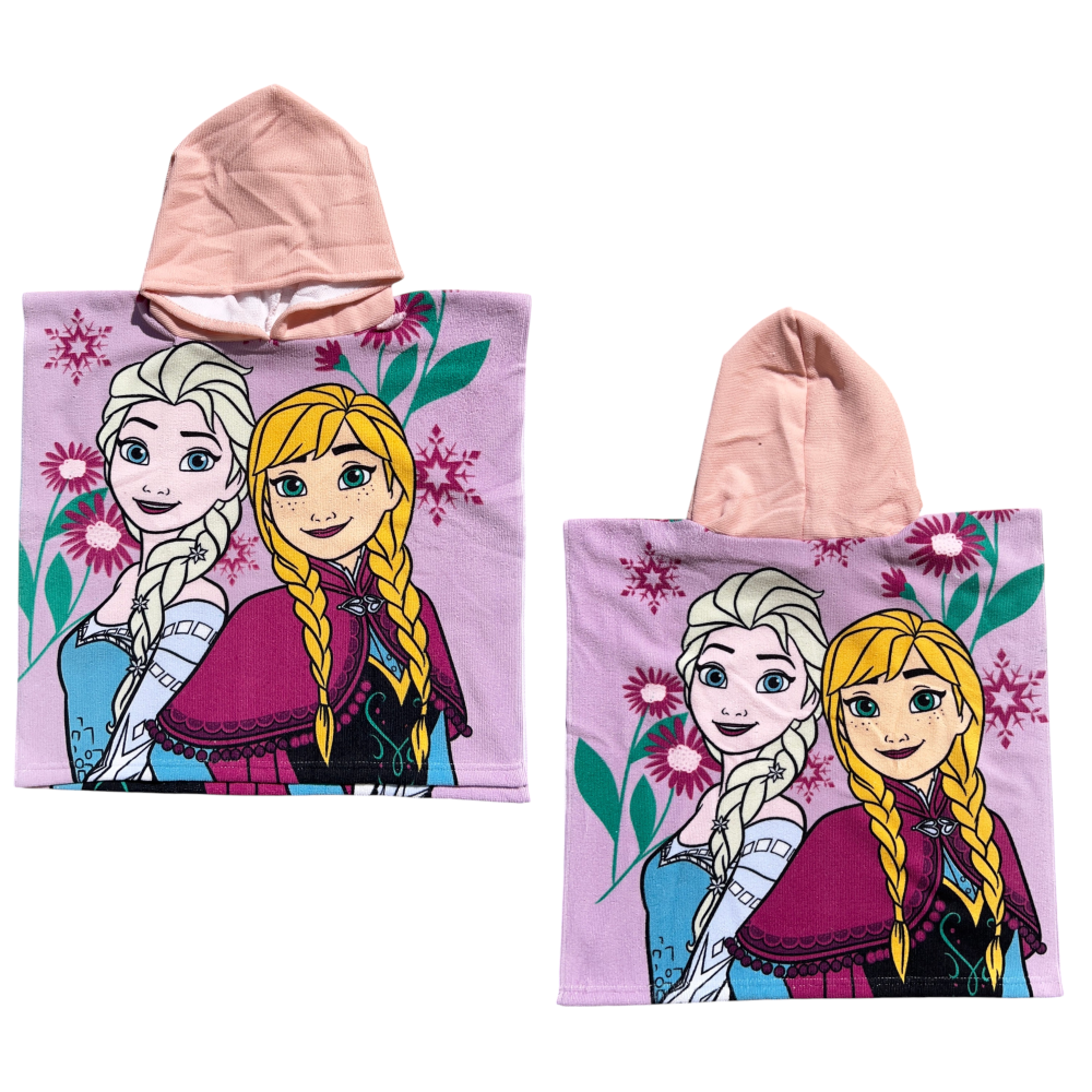 PONCHO MARE FROZEN DISNEY 100 X 50 CM ACCAPPATOIO PER BAMBINI 100% PL - FRO2085