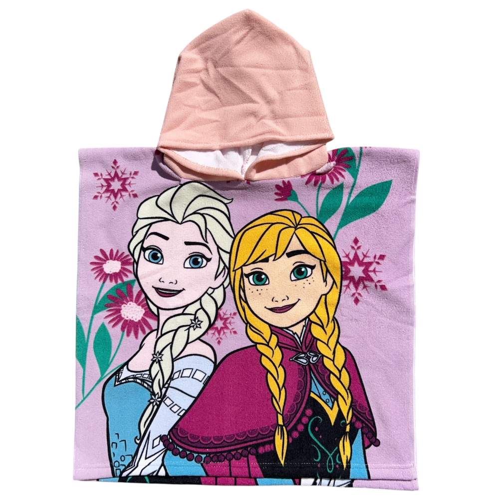 PONCHO MARE FROZEN DISNEY 100 X 50 CM ACCAPPATOIO PER BAMBINI 100% PL - FRO2085