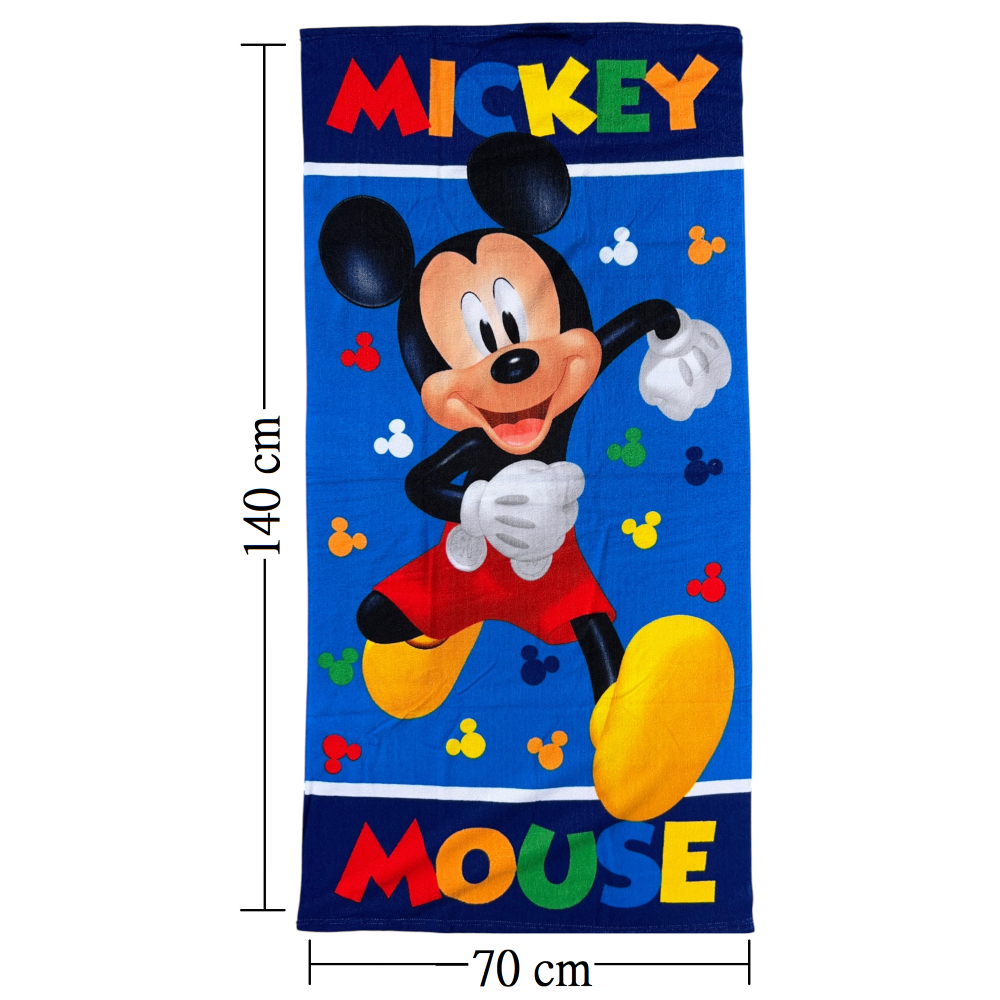TELO MARE TOPOLINO DISNEY ASCIUGAMANO PER BAMBINI IN MICROFIBRA CM 140X70 - JE14178AD