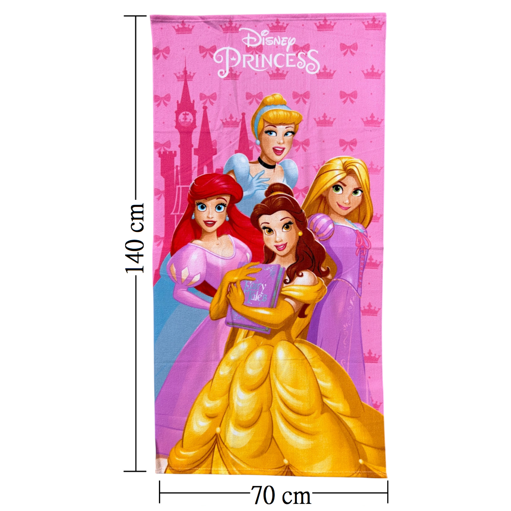 TELO MARE PRINCIPESSE DISNEY ASCIUGAMANO PER BAMBINI IN MICROFIBRA CM 140X70 - JE14191AD