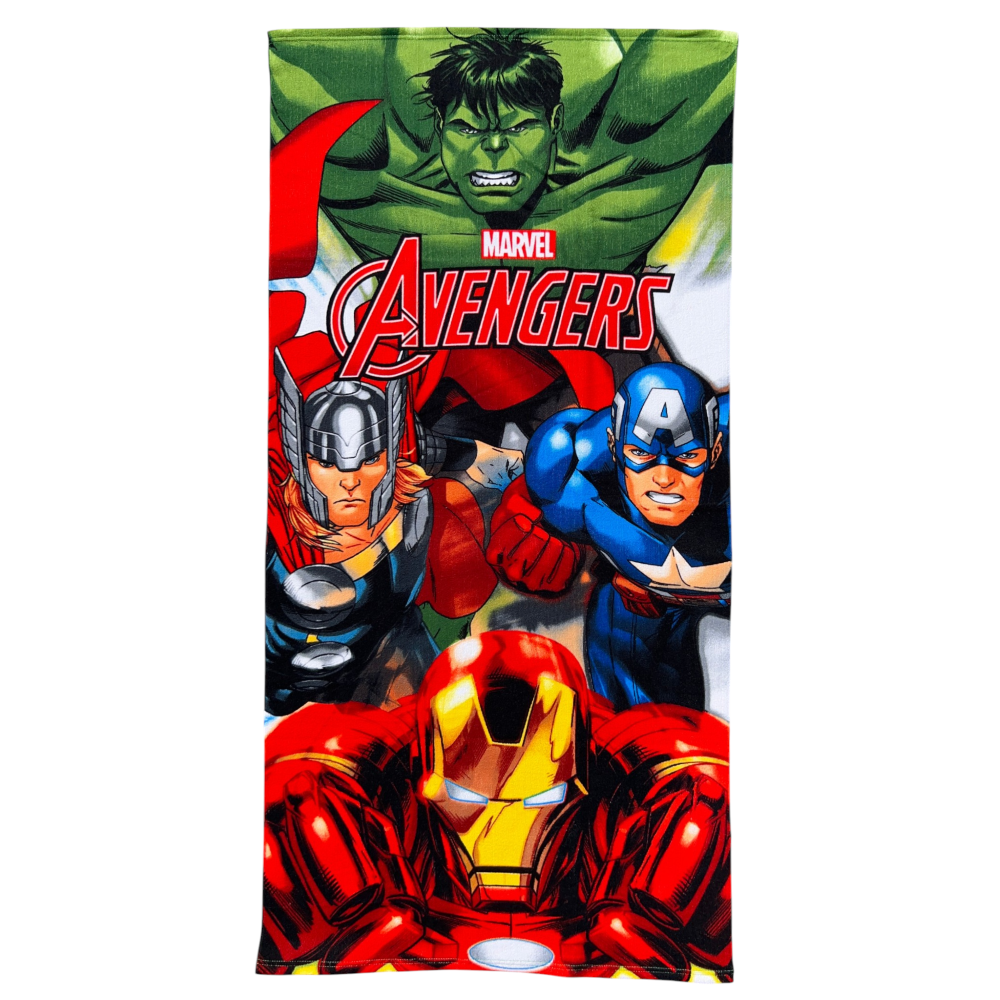 TELO MARE AVENGERS MARVEL ASCIUGAMANO PER BAMBINI IN MICROFIBRA CM 140X70 - JE14185AD
