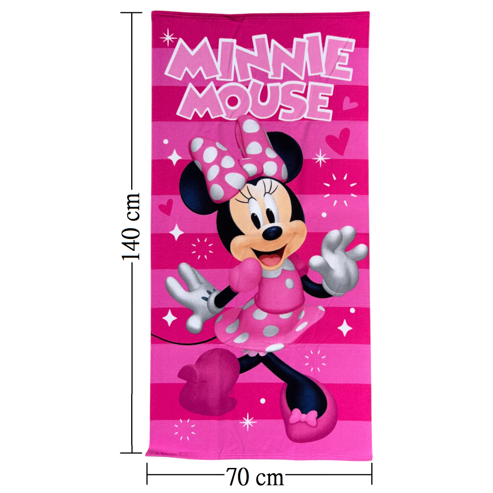 TELO MARE MINNIE DISNEY ASCIUGAMANO PER BAMBINE IN MICROFIBRA CM 140X70 - JE14181AD