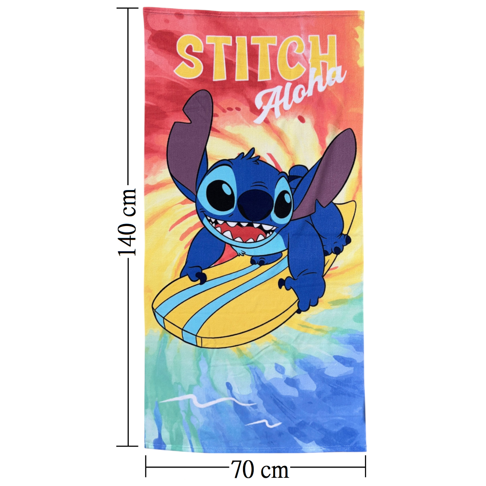 TELO MARE STITCH DISNEY ASCIUGAMANO PER BAMBINI IN MICROFIBRA CM 140X70 - JE14159AD