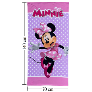 TELO MARE MINNIE DISNEY ASCIUGAMANO PER BAMBINE IN MICROFIBRA CM 140X70 - JE14180AD