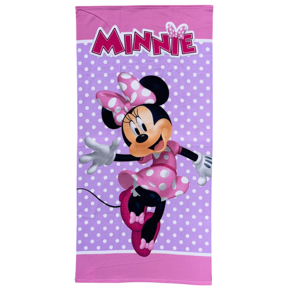 TELO MARE MINNIE DISNEY ASCIUGAMANO PER BAMBINE IN MICROFIBRA CM 140X70 - JE14180AD