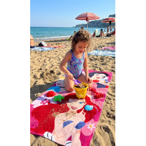 TELO MARE PRINCIPESSE DISNEY ASCIUGAMANO PER BAMBINI IN MICROFIBRA CM 140X70 - PRI2093