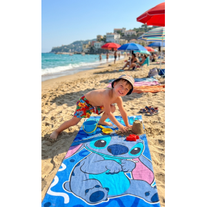 TELO MARE STITCH DISNEY ASCIUGAMANO PER BAMBINI IN MICROFIBRA CM 140X70 - STI2072