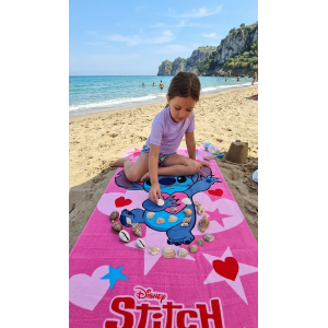 TELO MARE STITCH DISNEY ASCIUGAMANO PER BAMBINI IN MICROFIBRA CM 140X70 - JE13085AD