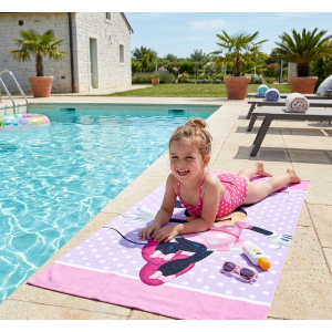TELO MARE MINNIE DISNEY ASCIUGAMANO PER BAMBINE IN MICROFIBRA CM 140X70 - JE14180AD