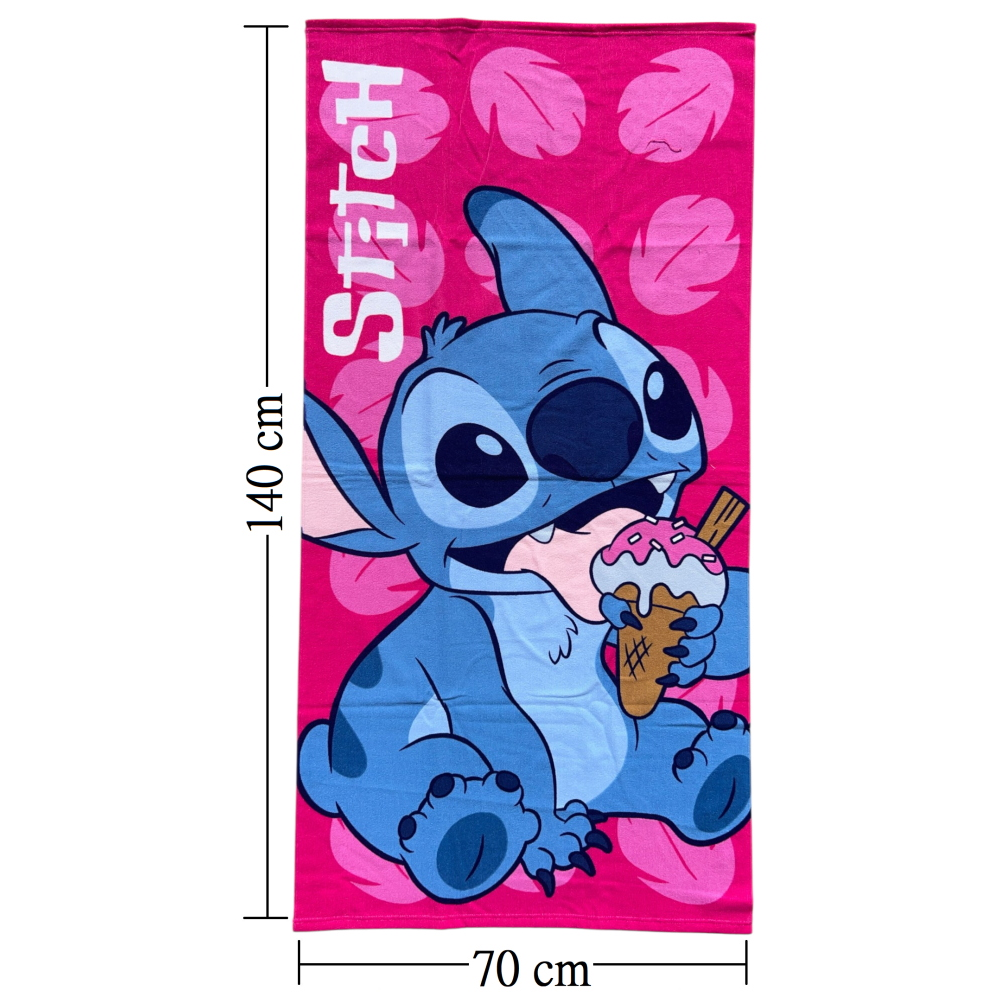 TELO MARE STITCH DISNEY ASCIUGAMANO PER BAMBINI IN MICROFIBRA CM 140X70 - JE13118AD