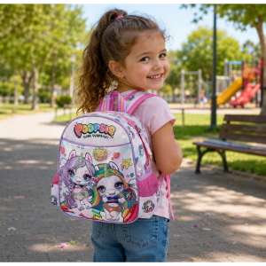 ZAINO ASILO POPPIES SURPRISE UNICORN SCUOLA BAMBINA CM.29x25x11-20216