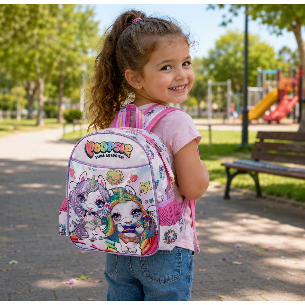 ZAINO ASILO POPPIES SURPRISE UNICORN SCUOLA BAMBINA CM.29x25x11-20216