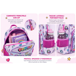 ZAINO ASILO POPPIES SURPRISE UNICORN SCUOLA BAMBINA CM.29x25x11-20216