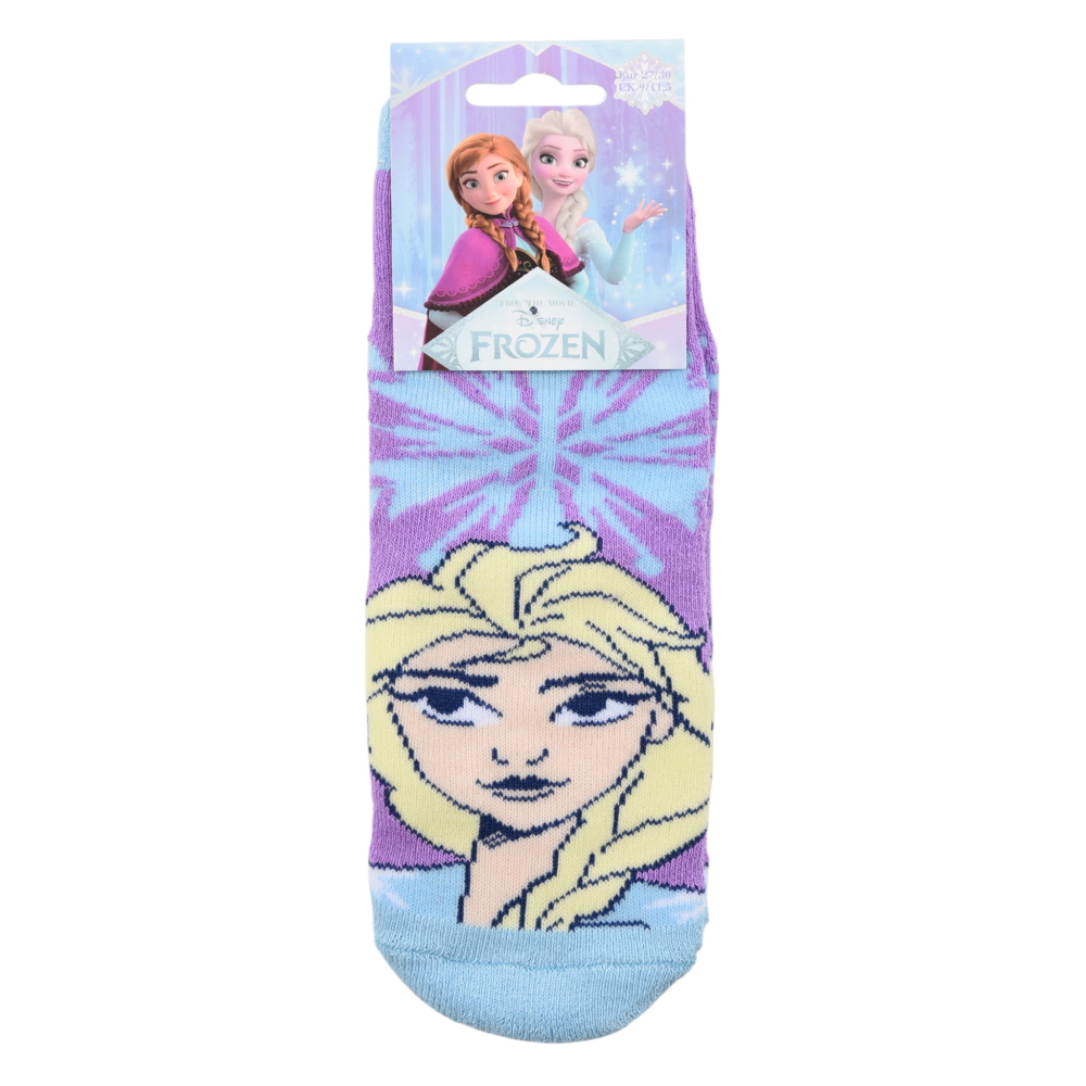 CALZINI ANTISCIVOLO FROZEN DISNEY IN MISTO COTONE 3 PAIA ASSORTITI BAMBINE 23/34 - HY06057