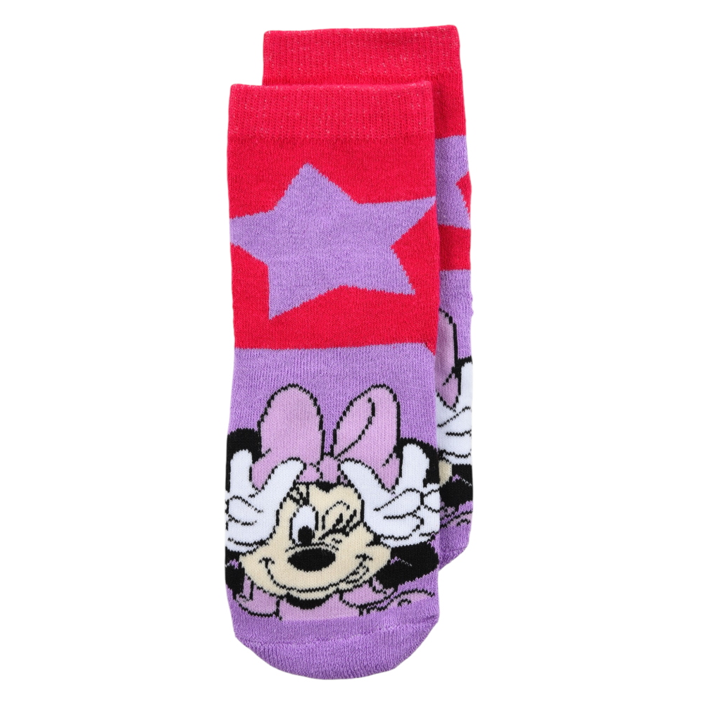 CALZINI ANTISCIVOLO MINNIE DISNEY IN MISTO COTONE 3 PAIA ASSORTITI BAMBINE 23/34 - HY06063