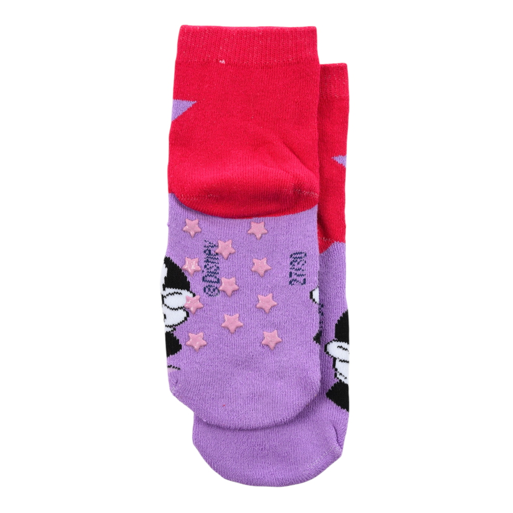 CALZINI ANTISCIVOLO MINNIE DISNEY IN MISTO COTONE 3 PAIA ASSORTITI BAMBINE 23/34 - HY06063