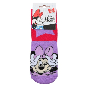 CALZINI ANTISCIVOLO MINNIE DISNEY IN MISTO COTONE 3 PAIA ASSORTITI BAMBINE 23/34 - HY06063
