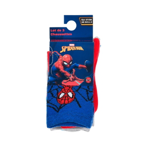 CALZINI SPIDERMAN MARVEL IN MISTO COTONE 3 PAIA ASSORTITI BAMBINI 23/34 - HY06039/1
