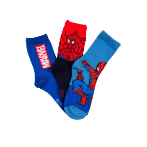 CALZINI SPIDERMAN MARVEL IN MISTO COTONE 3 PAIA ASSORTITI BAMBINI 23/34 - HY06039/2