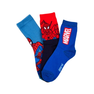 CALZINI SPIDERMAN MARVEL IN MISTO COTONE 3 PAIA ASSORTITI BAMBINI 23/34 - HY06039/2