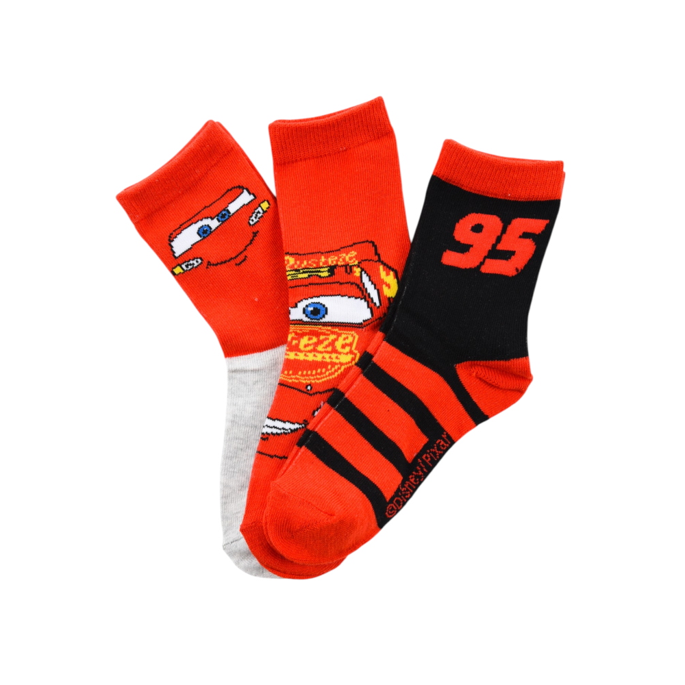 CALZINI CARS DISNEY IN MISTO COTONE 3 PAIA ASSORTITI BAMBINI 23/34 - HY06045/1