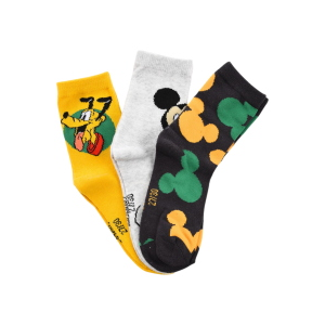 CALZINI PLUTO TOPOLINO DISNEY IN MISTO COTONE 3 PAIA ASSORTITI BAMBINI 23/34 - HY06034/2