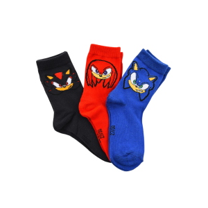 CALZINI SONIC KNUCKLES SHADOW IN MISTO COTONE 3 PAIA ASSORTITI BAMBINI 23/34 - HY06026/1