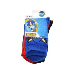 CALZINI SONIC KNUCKLES SHADOW IN MISTO COTONE 3 PAIA ASSORTITI BAMBINI 23/34 - HY06026/1