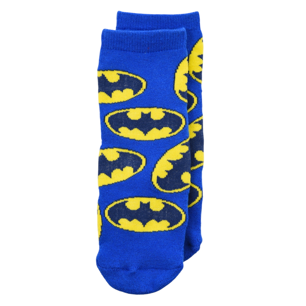 CALZINI ANTISCIVOLO BATMAN IN MISTO COTONE SINGOLO PAIA BAMBINI 27/30 - HY06052/BLU