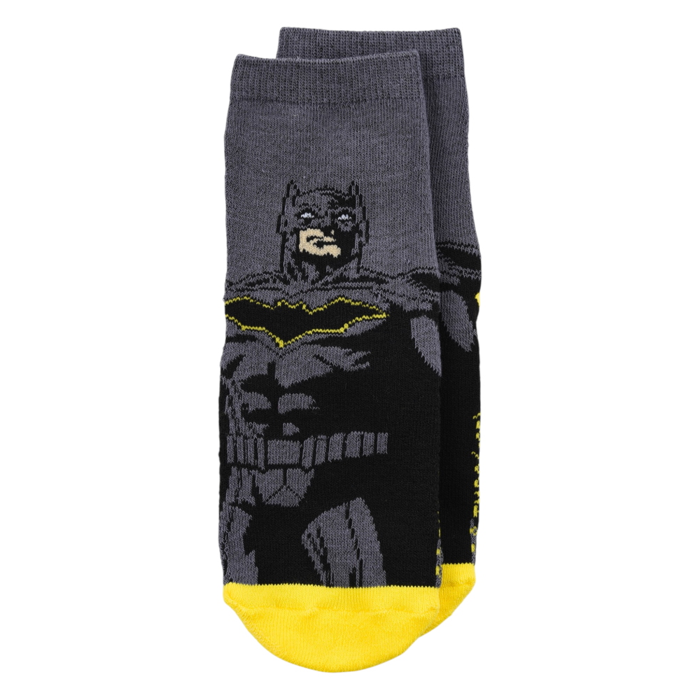 CALZINI ANTISCIVOLO BATMAN IN MISTO COTONE SINGOLO PAIA BAMBINI 27/30 - HY06052/GRIGIO
