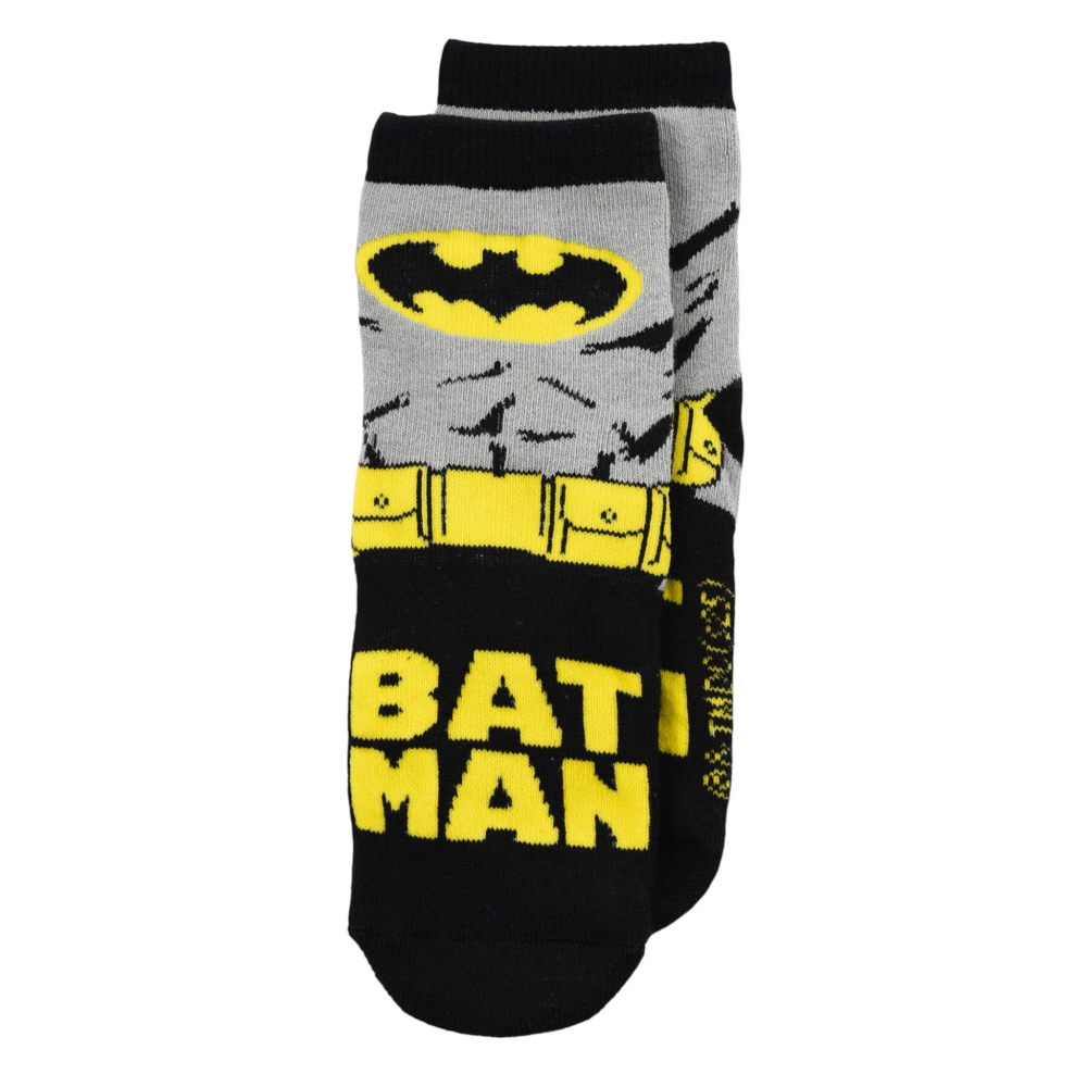 CALZINI ANTISCIVOLO BATMAN IN MISTO COTONE SINGOLO PAIA BAMBINI 23/26- HY06052/NERO