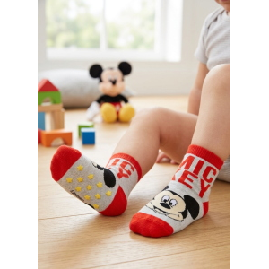 CALZINI ANTISCIVOLO TOPOLINO DISNEY IN MISTO COTONE 3 PAIA ASSORTITI BAMBINI 23/34 - HY06061