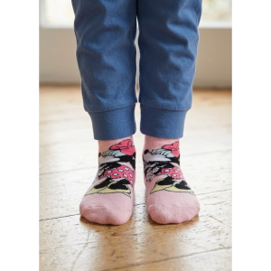 CALZINI ANTISCIVOLO MINNIE DISNEY IN MISTO COTONE 3 PAIA ASSORTITI BAMBINE 23/34 - HY06063