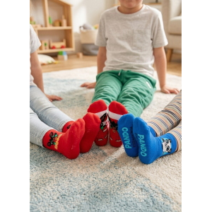 CALZINI BING E PANDO IN MISTO COTONE 3 PAIA ASSORTITI BAMBINI 19/30 - HY06049/1